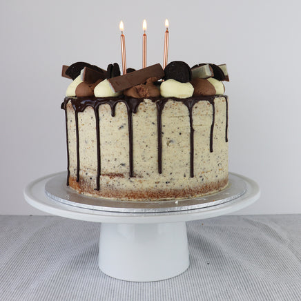 Pearl Rose Gold Cake Candles 12cm Tall. Great Value