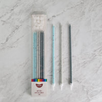 Cake Candles Super Tall 18cm Ombre Cadet Grey