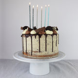 Cake Candles Super Tall 18cm Ombre Cadet Grey