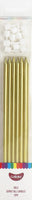 Cake Candles Super Tall 18cm Gold. premium Quality
