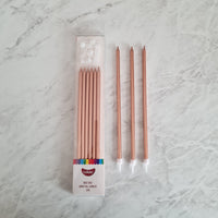 Cake Candles Super Tall 18cm Rose Gold. Premium Quality