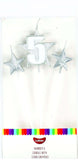 Number 5 Cake Candles- Stars on Picks. Great Value