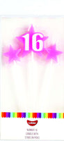Number 16 Cake Candles- Stars on Picks. Great Value