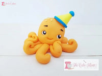 Handmade Gumpaste 3D Octopus Cake Topper