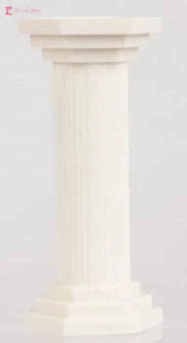 Hexagon Cake Pillar Cream x4
