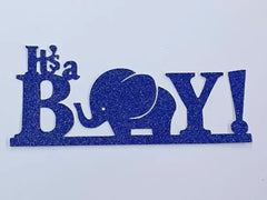 "It's a Boy" Glitter Blue Cake Topper (Card 130x55mm) Unknown