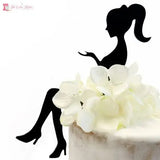 Lady Acrylic Cake Topper -  Elegant - With Heels - The Cake Mixer