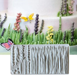 Detailed Large Wheat Grass Silicone Mould