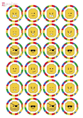 Lego Theme Cupcake Toppers x12