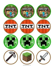 Minecraft Cupcake Toppers x12 The Cake Mixer