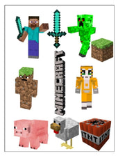 Minecraft Edible Premium Wafer Paper Cake Topper