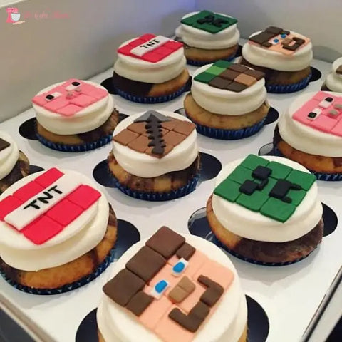 Minecraft Theme Cupcakes. Available in 6 or 12 Packs.