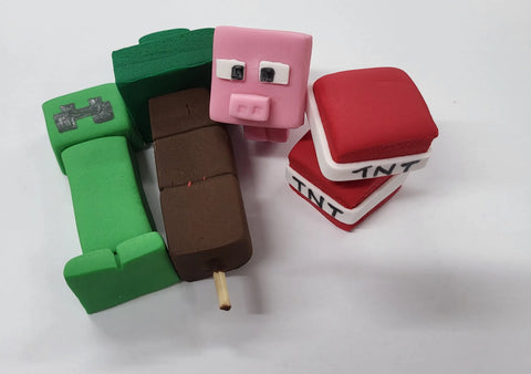 Minecraft Theme Edible Cake Decorations