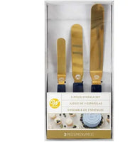 Navy & Gold Wilton Spatula Set 3 Piece