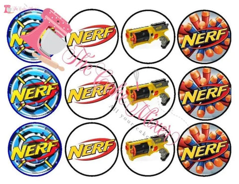 Nerf Cupcake Toppers x12