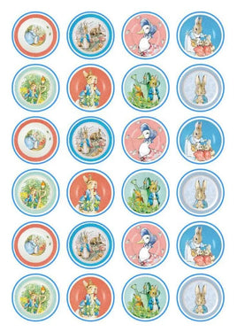 Peter Rabbit Cupcake Toppers x12