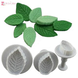 Rose Leaf Plunger Cutters, Set of 3. Cake Decorating Essentials The Cake Mixer