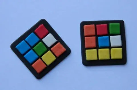 Rubik's Cube Edible Cake Decorations x6