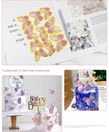 Butterfly Cake Decorations - Premium Card