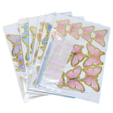Pink & Gold Card Butterfly Cake Decorations
