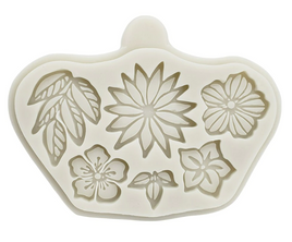 6 Cavity Flower Silicone Mould. Assorted Flowers