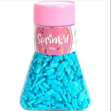 Edible Mini Baby Bottle Sprinkles - Blue - 100gm