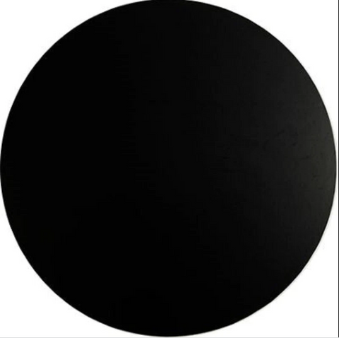 12 inch Black Round Masonite Cake Board - 6mm Thickness