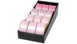 38mm Wide Ribbon in Pretty Pink Shades