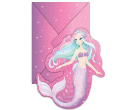 Mermaid Party Invitations - 8 Pack