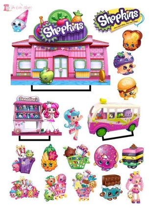 Shopkins Scene Edible Premium Wafer Paper Cake Topper