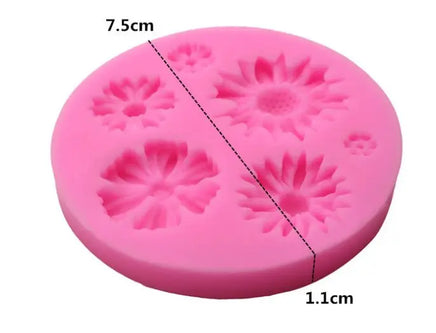 Silicone Multi Size Sunflower Mould