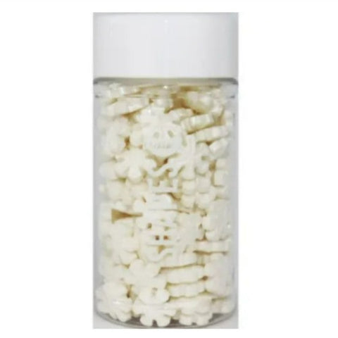 Snowflake Candy Sprinkles Pearl White 70gm