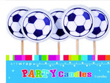 Soccer Ball Party Candles. Pack of 5 Artwrap