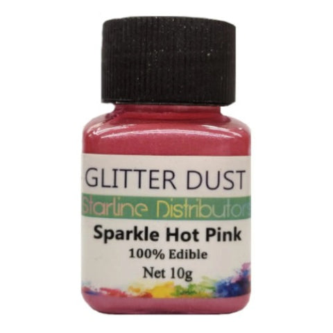 Edible Glitter Hot Pink Sparkle 10gm. 100% Edible