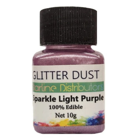Edible Glitter Light Purple Sparkle 10gm. 100% Edible
