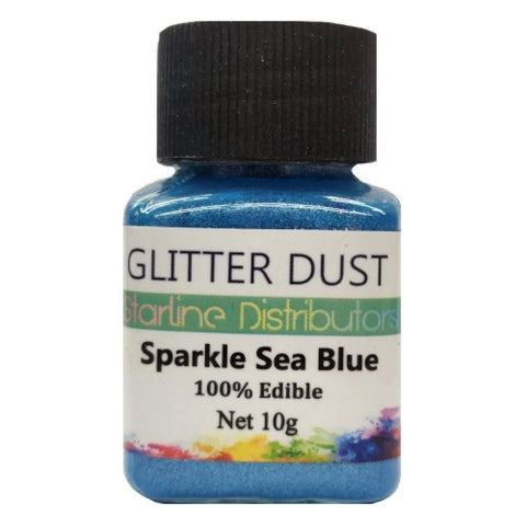 Edible Glitter Sea Blue Sparkle 10gm. 100% Edible