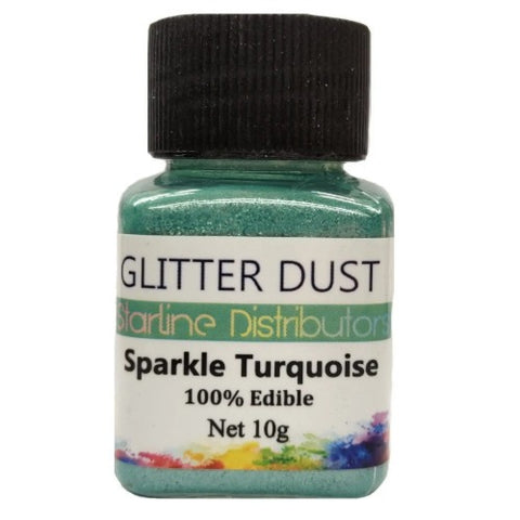 Edible Glitter Dust Turquoise Sparkle 10gm. 100% Edible