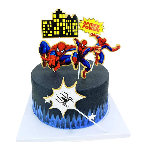 Spiderman 6 Piece Card Cake Topper Set