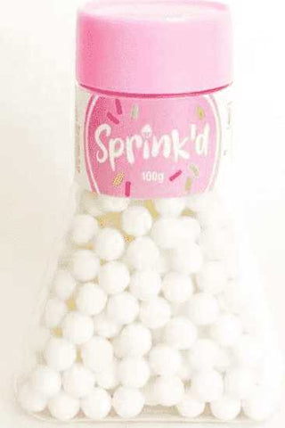 Sprink'd 8mm Matte White Sugar Balls