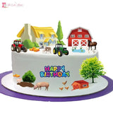 Stand Up Farm Scene Edible Premium Wafer Paper Cake Topper The Cake Mixer