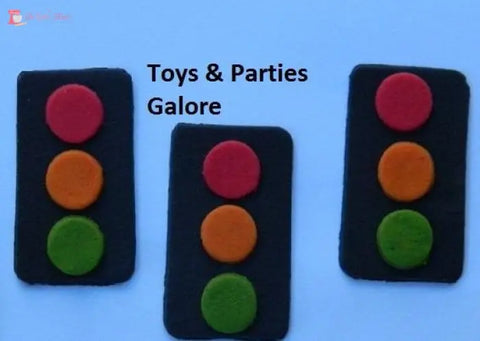 Traffic Light Edible Cupcake Toppers. Pack of 12