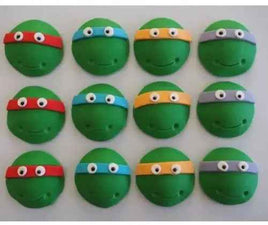 Turtle Head Edible Cake Decorations x12.