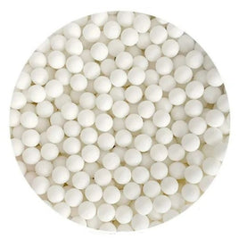 Edible Matt White Sugar Balls 8mm