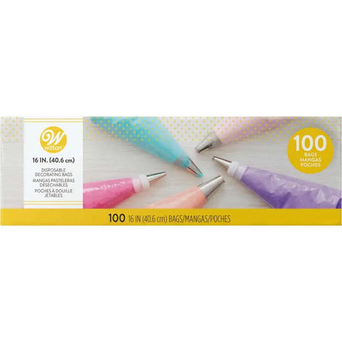 Wilton 16 Inch Disposable Piping Bags 100 pk