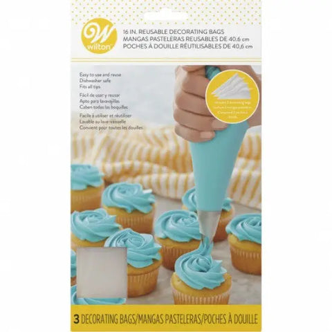 Wilton 16 Inch Reusable Piping Bags - 3 Pack