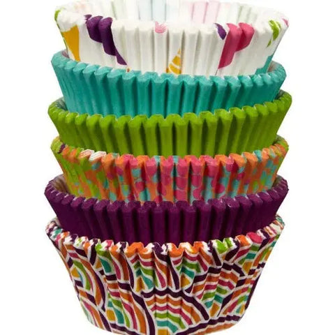 Wilton Baking Cups - Colours and Patterns x150