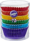 Wilton Primary Rainbow Colours Foil Baking Cases, Standard, pack of 72 Wilton