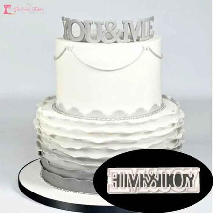 You & Me Fondant Cutter. Top Quality Plastic.