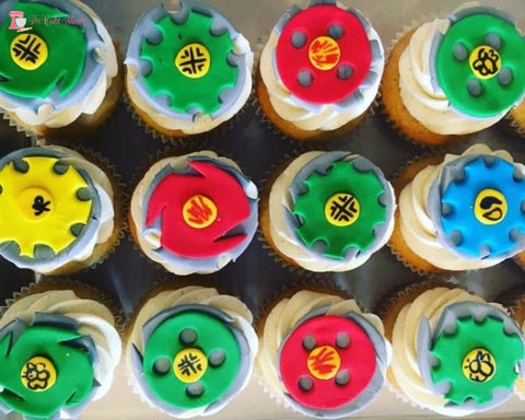 Beyblade Theme Cupcakes. Available in 6 or 12 Packs.