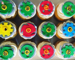 Beyblade Theme Cupcakes. Available in 6 or 12 Packs. The Cake Mixer